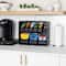 Mind Reader 18" x 7" x 14" Black Two-Tier Countertop Snack Organizer with Removable Bins